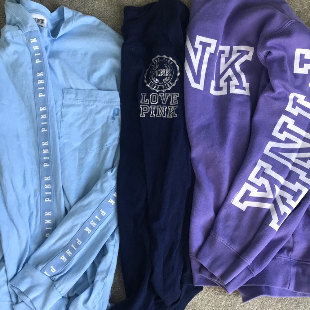 PINK long sleeve shirts